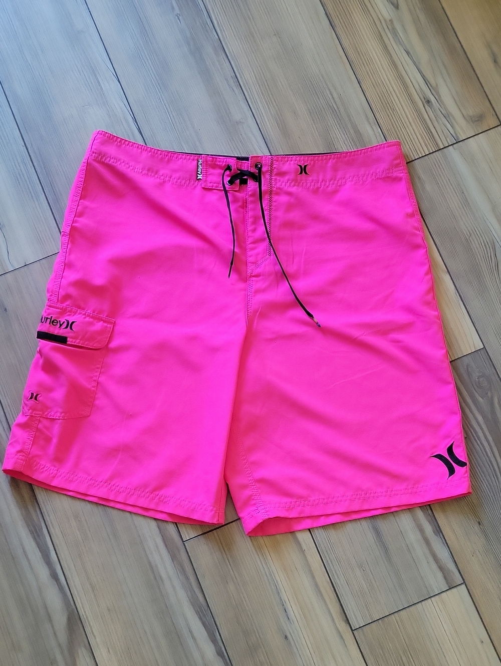 Hurley Men’s Neon Pink Swim Boardshorts